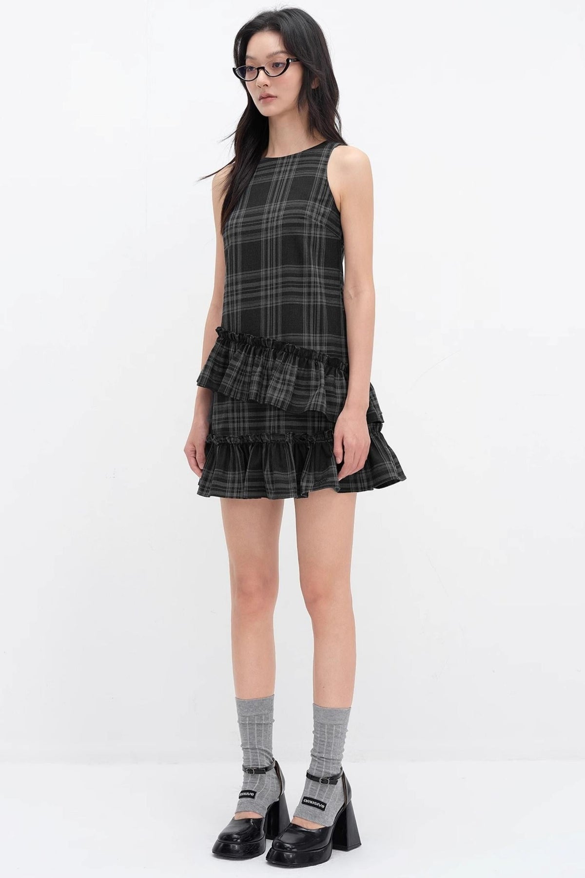 Checkered Sleeveless Dress