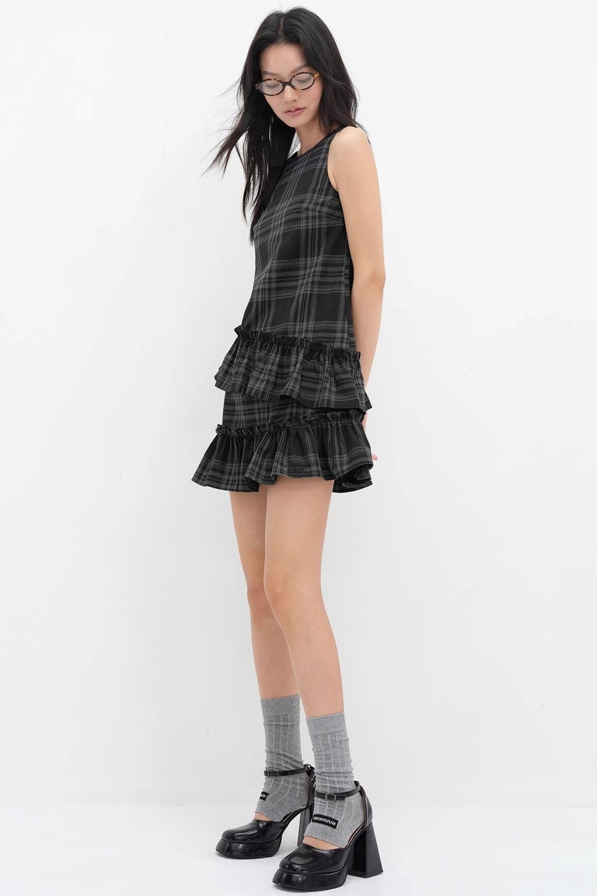 Checkered Sleeveless Dress