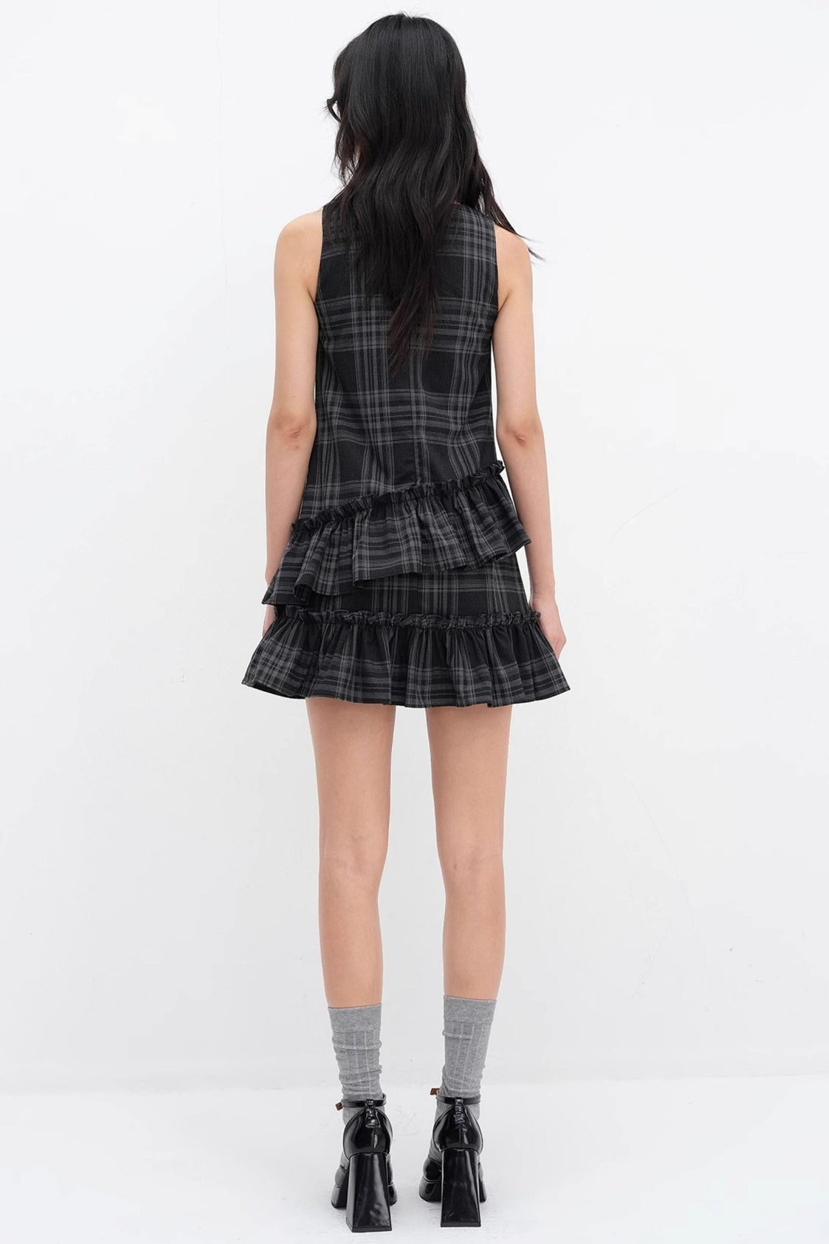 Checkered Sleeveless Dress
