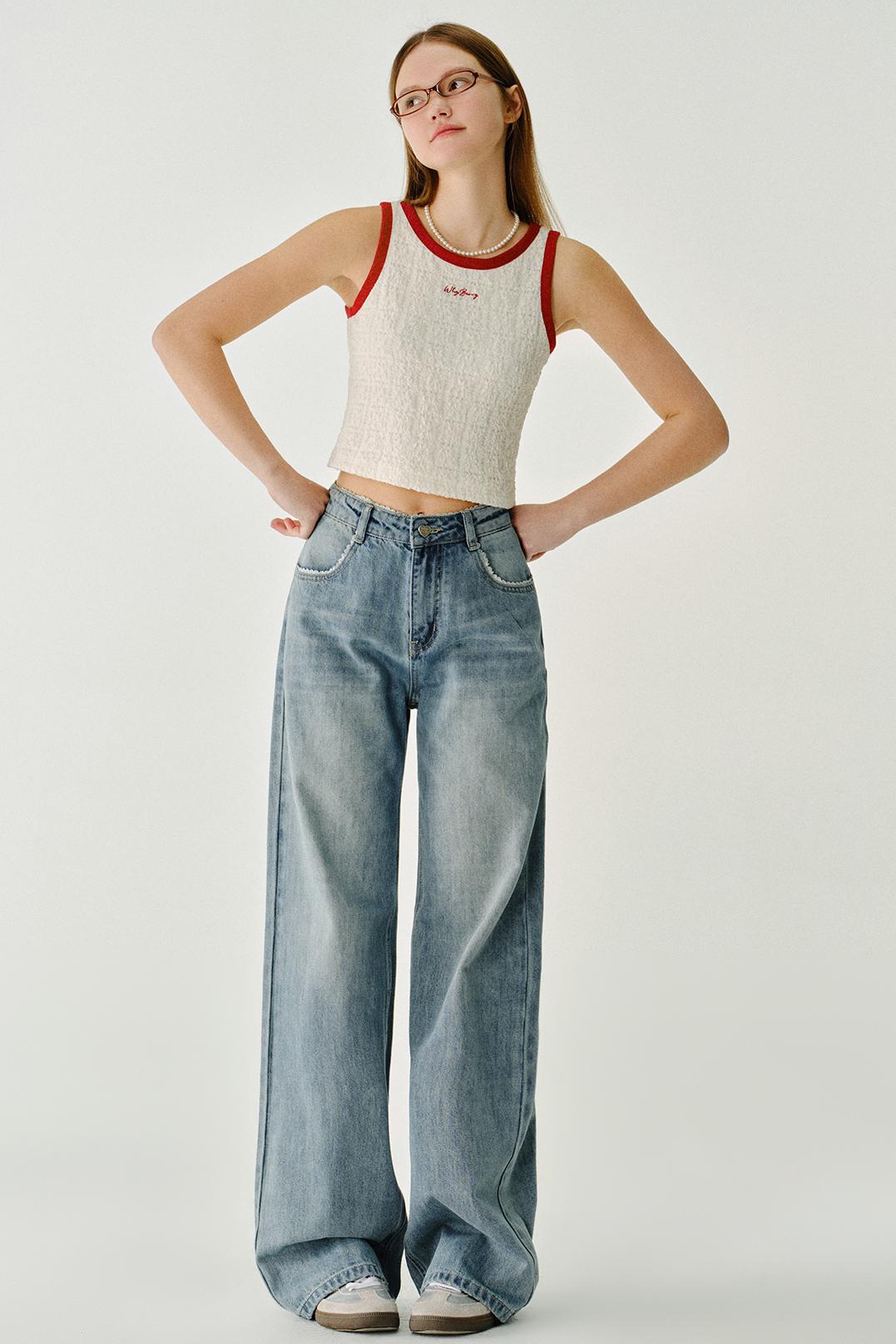 Cheese Butterfly Bow Jeans