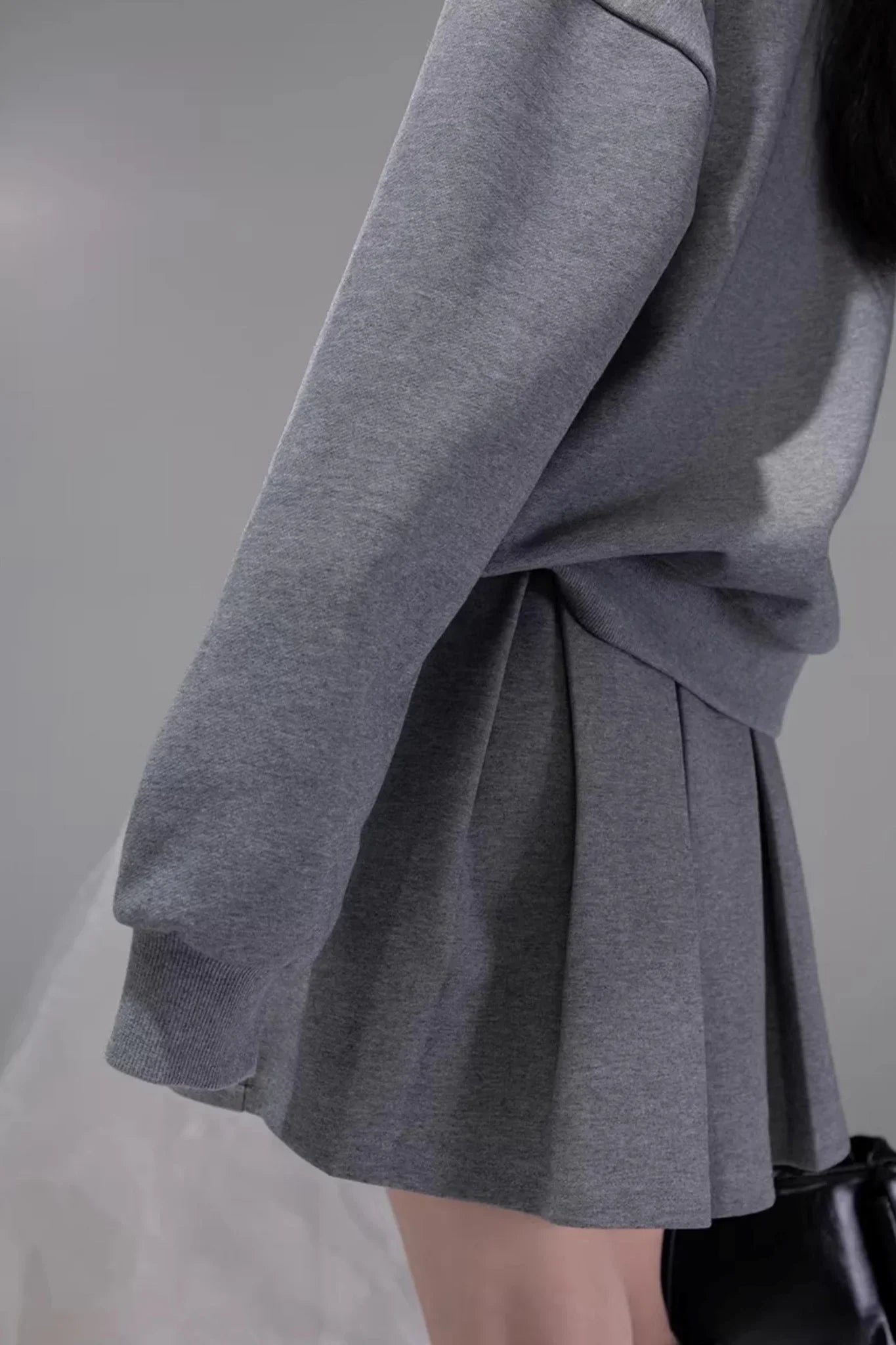 Chenwu Gray Pleated Three-Piece Set
