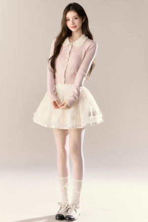 Cherry Blossom Wool Knitted Set-Up