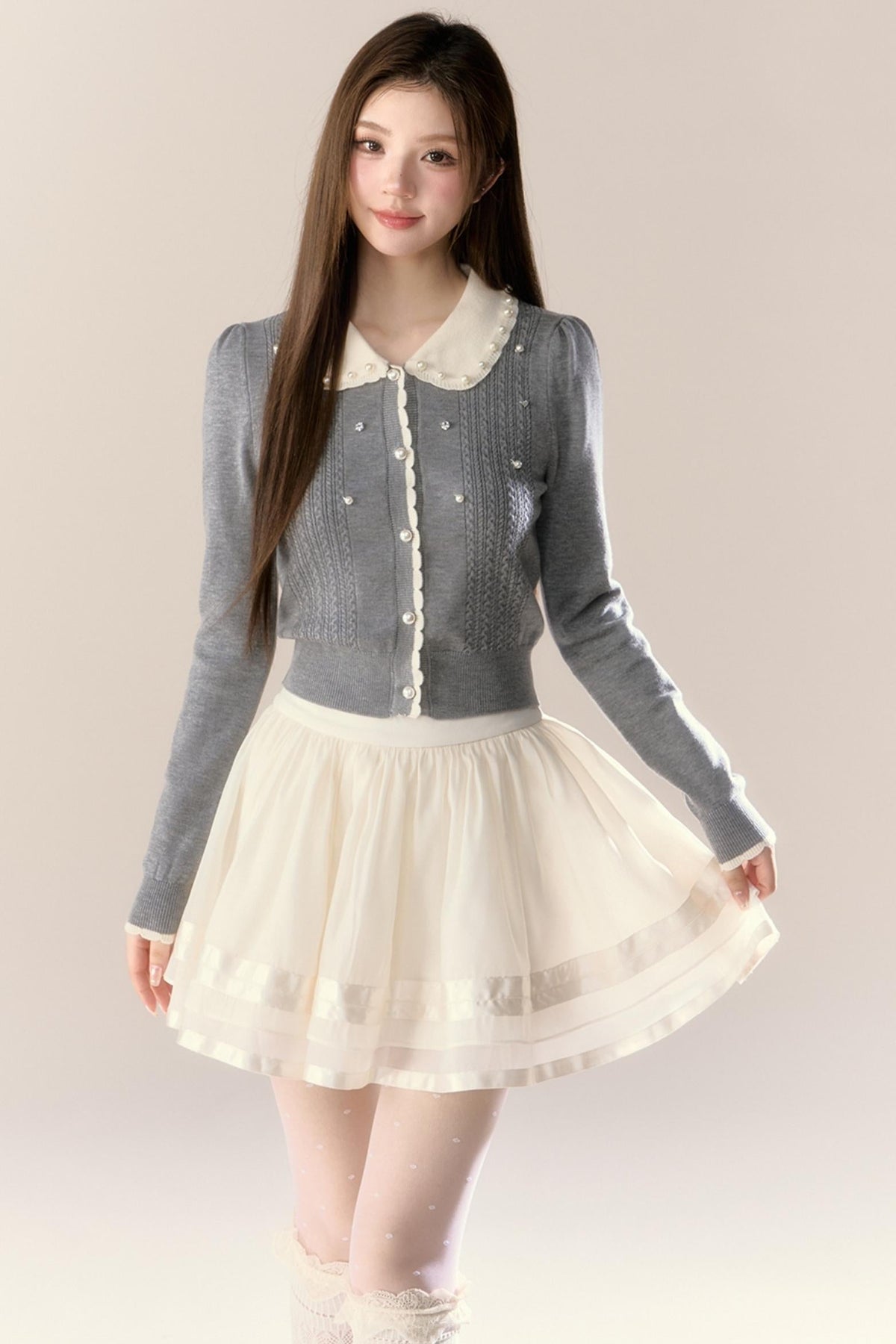Cherry Blossom Wool Knitted Set-Up