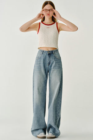 Cherry Cheese Roll Lace Vest