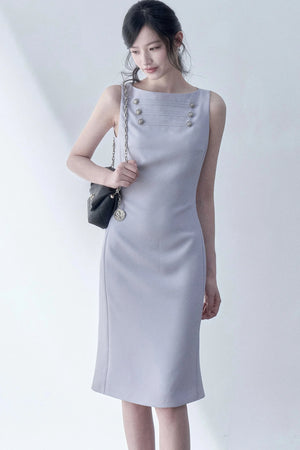 Cherry Gray Bodycon Dress
