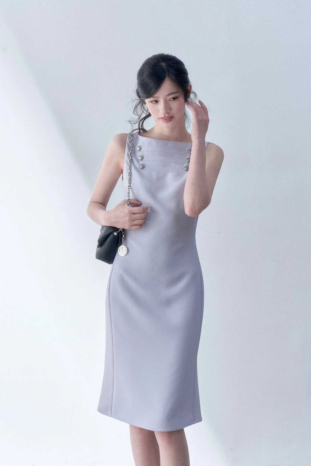 Cherry Gray Bodycon Dress
