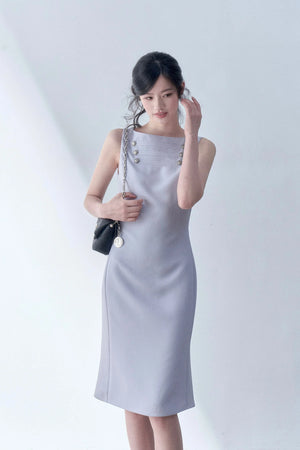 Cherry Gray Bodycon Dress