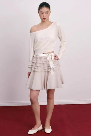 Cherry Jacquard Wool Top
