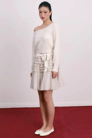 Cherry Jacquard Wool Top