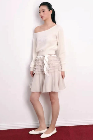 Cherry Jacquard Wool Top