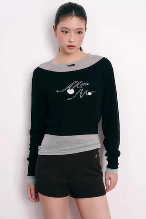 Cherry Jacquard Wool Top