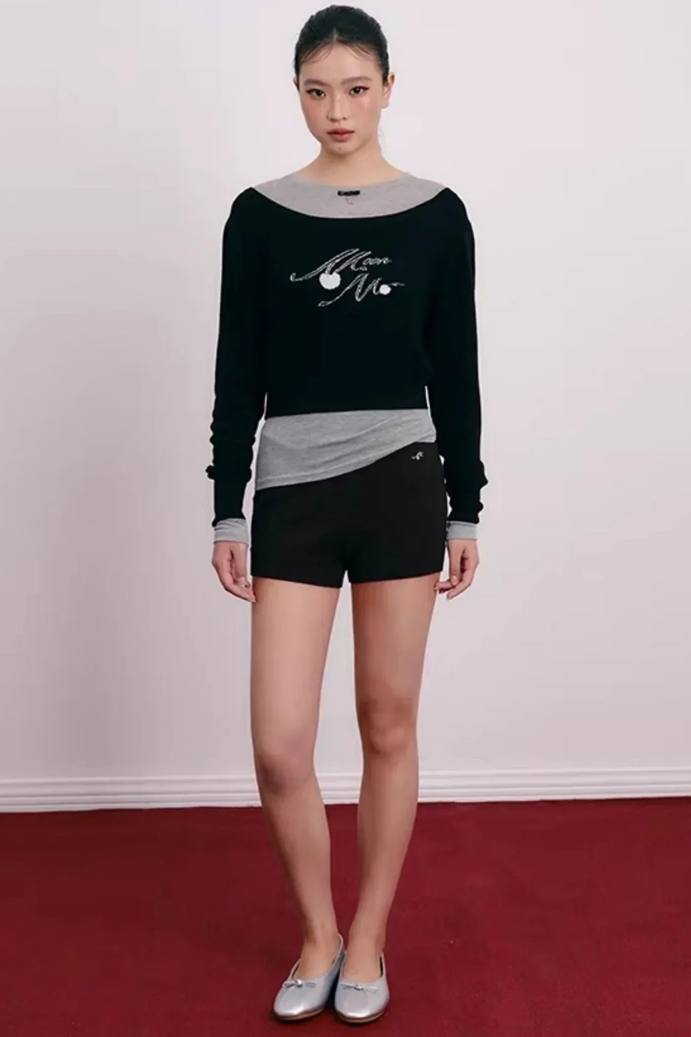 Cherry Jacquard Wool Top
