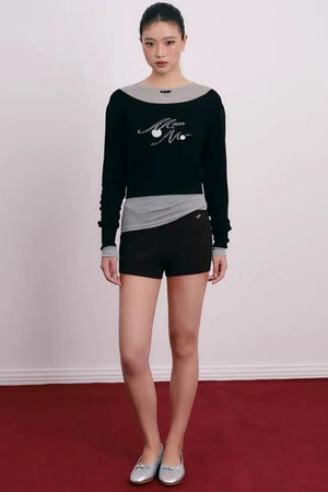 Cherry Jacquard Wool Top