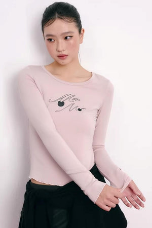 Cherry Print Lyocell Sweater