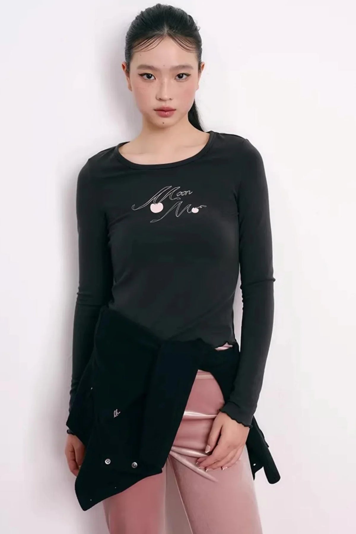 Cherry Print Lyocell Sweater