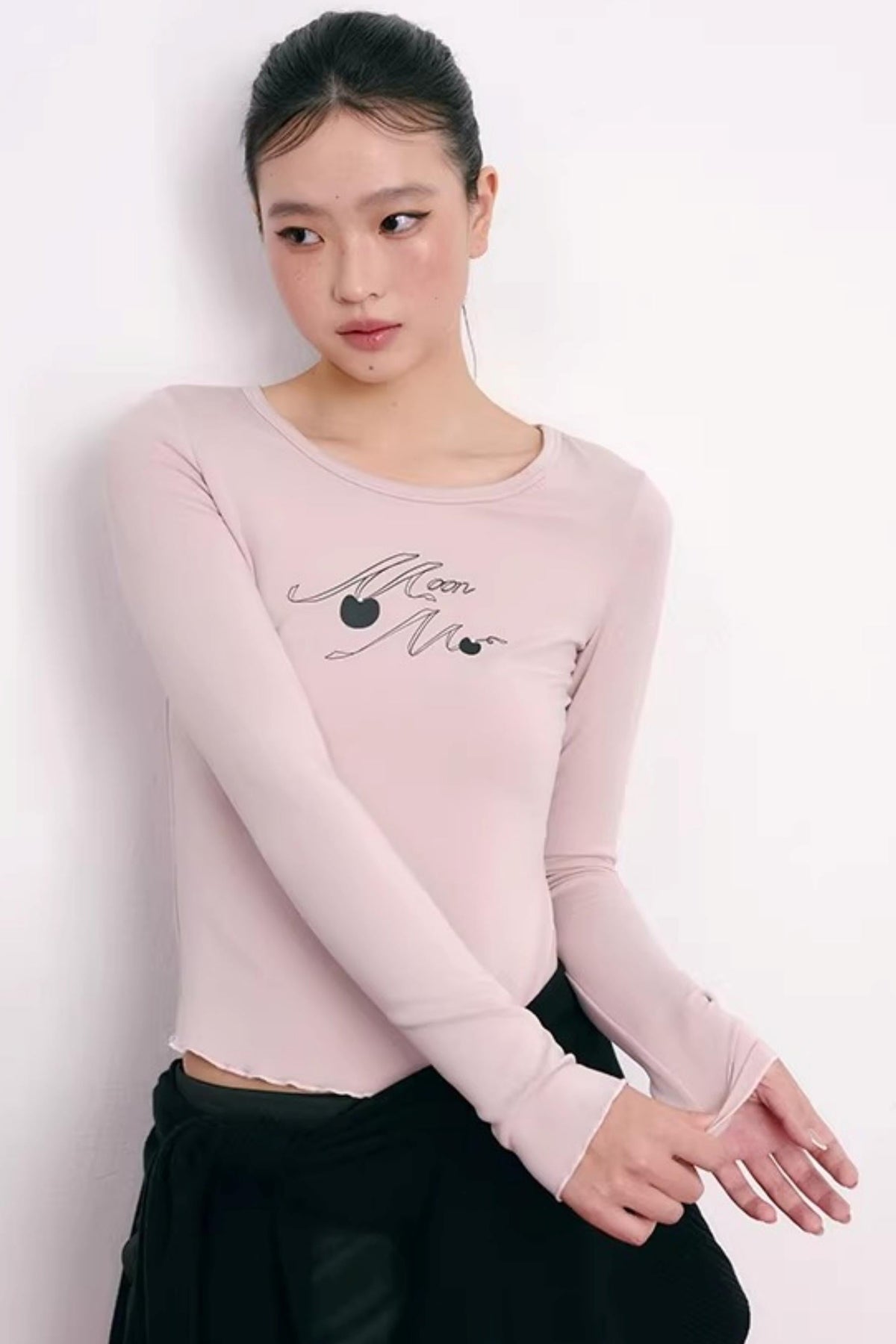 Cherry Print Lyocell Sweater