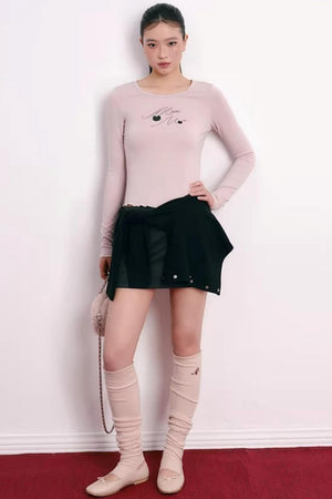 Cherry Print Lyocell Sweater