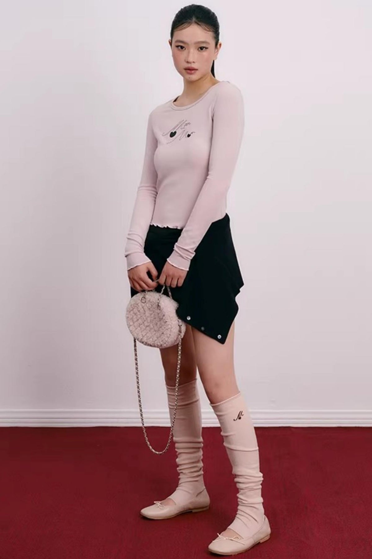 Cherry Print Lyocell Sweater
