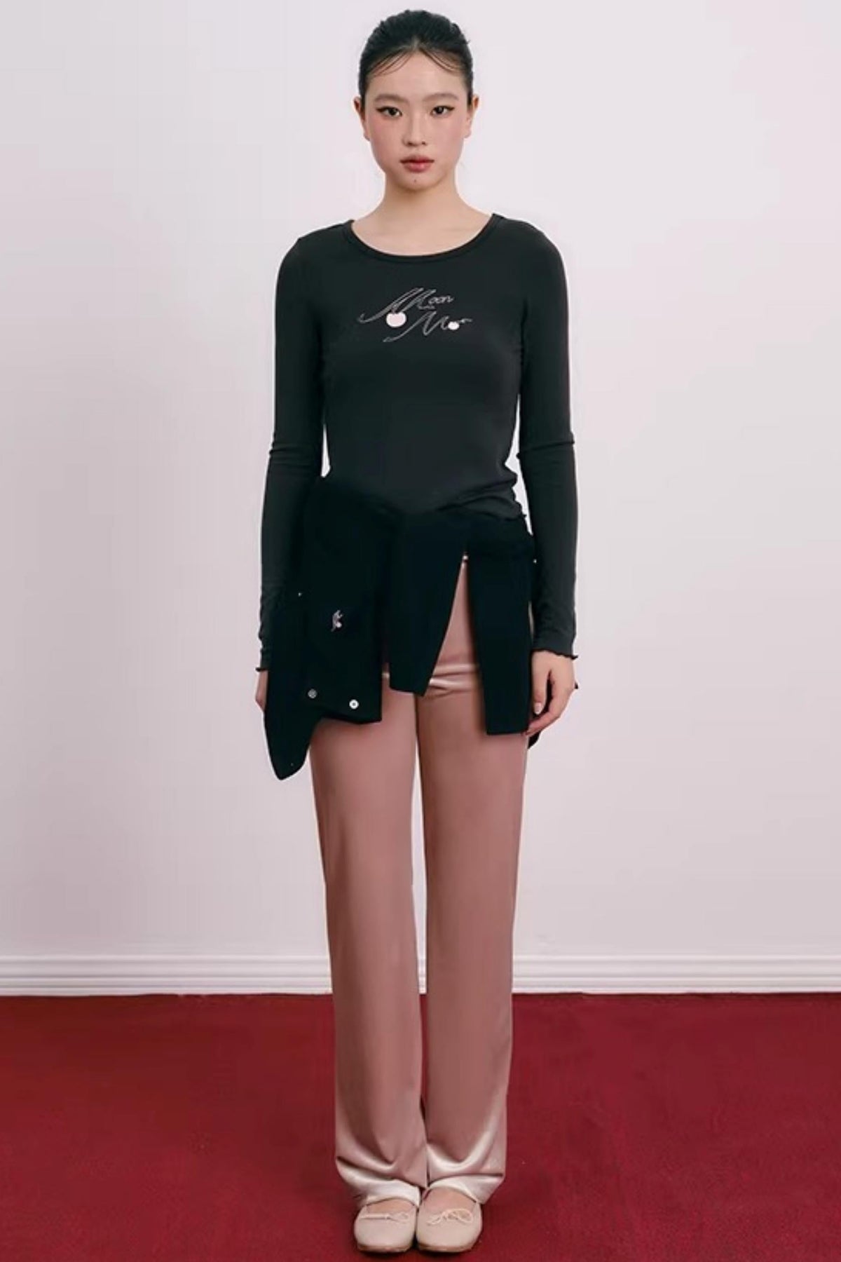 Cherry Print Lyocell Sweater