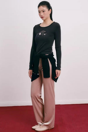 Cherry Print Lyocell Sweater