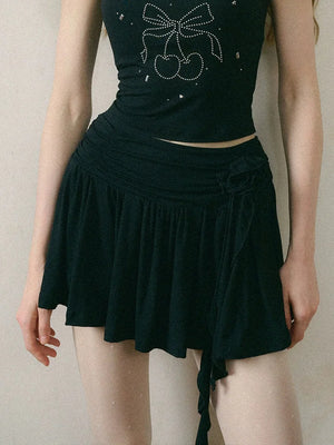 Cherry Tree Knitted Camisole Skirt Set-Up