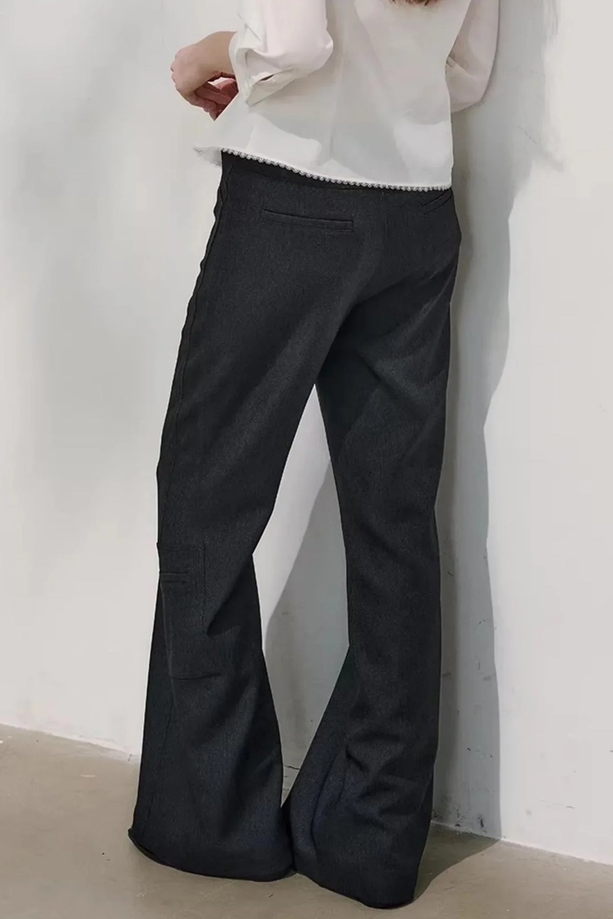 Chestnut Hand-Rolled Flared Pants