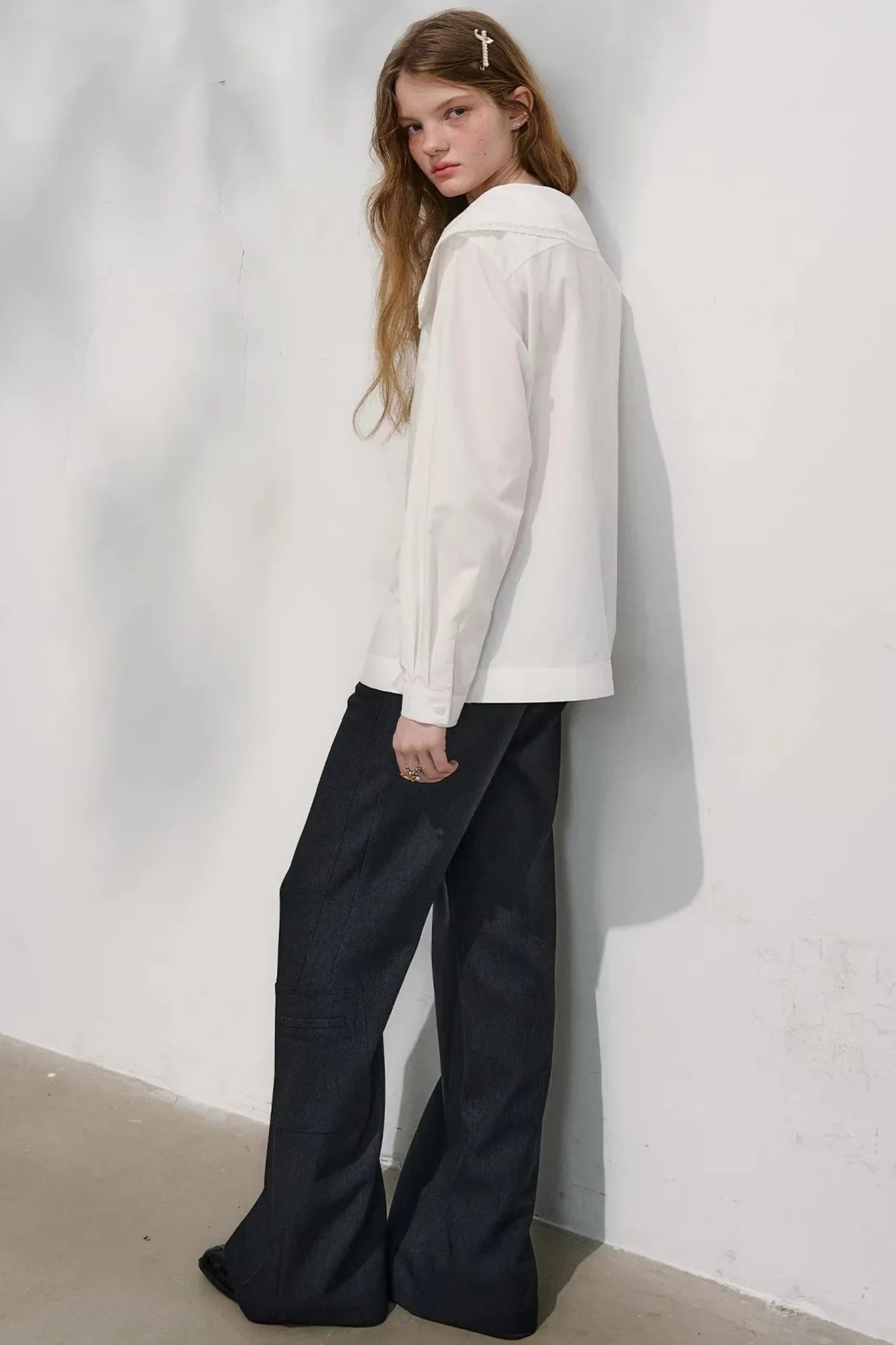 Chestnut Hand-Rolled Flared Pants