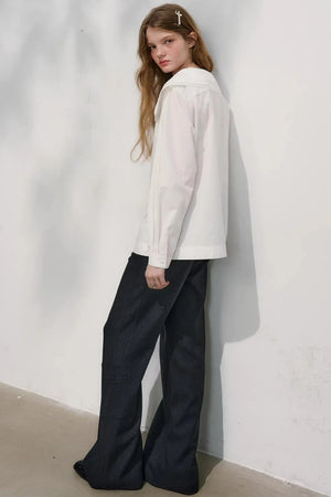 Chestnut Hand-Rolled Flared Pants