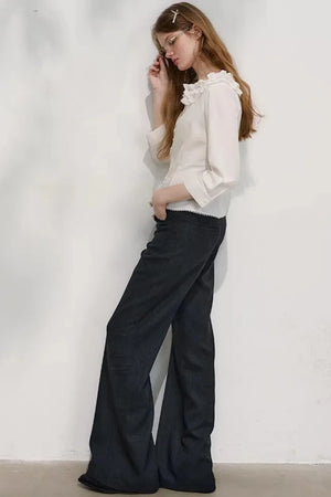 Chestnut Hand-Rolled Flared Pants