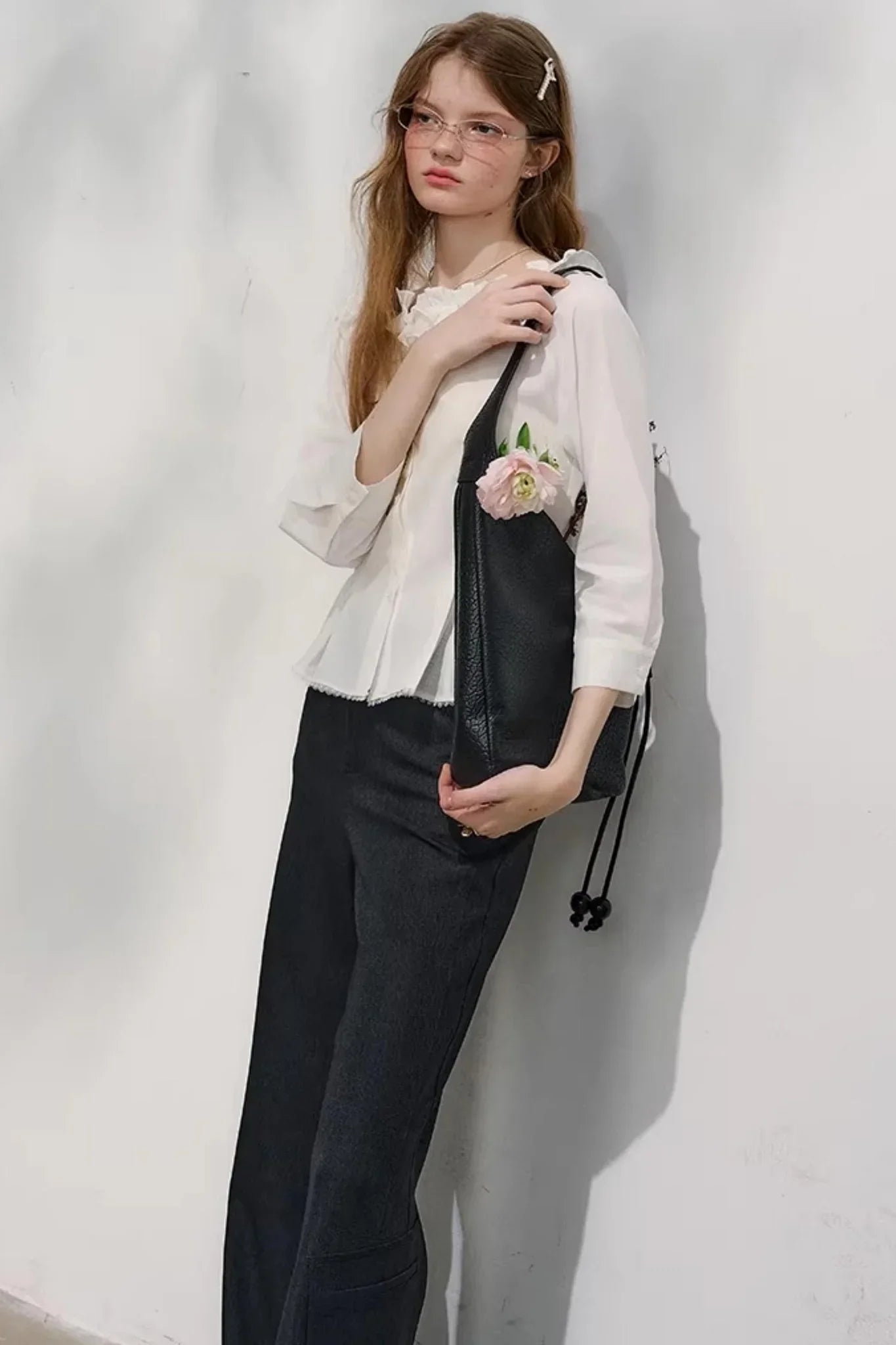 Chestnut Hand-Rolled Flared Pants