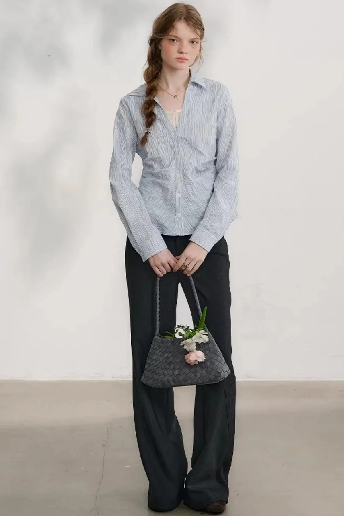Chestnut Hand-Rolled Flared Pants