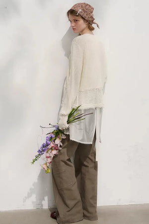 Chestnut Hand-Rolled Flared Pants