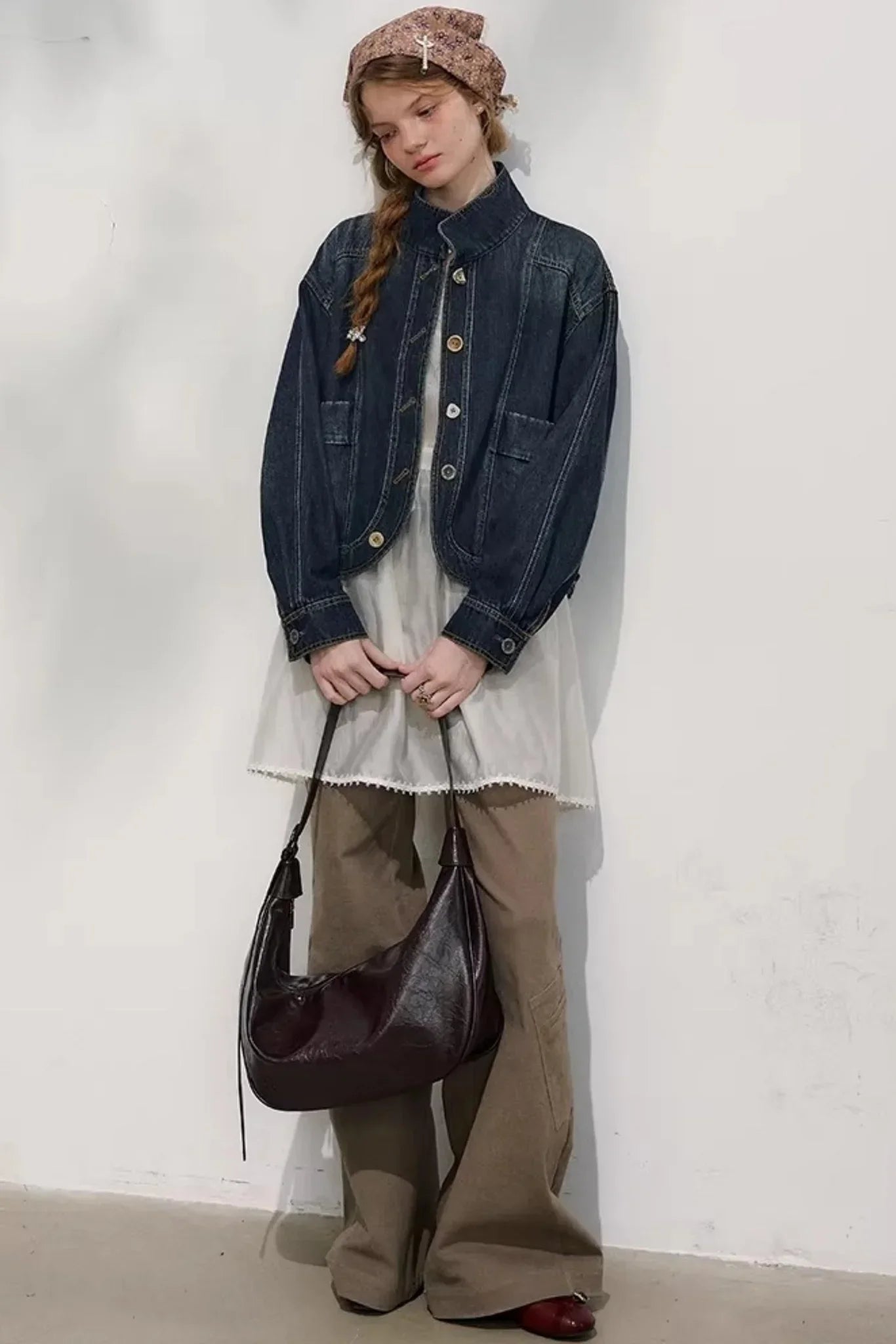 Chestnut Hand-Rolled Flared Pants