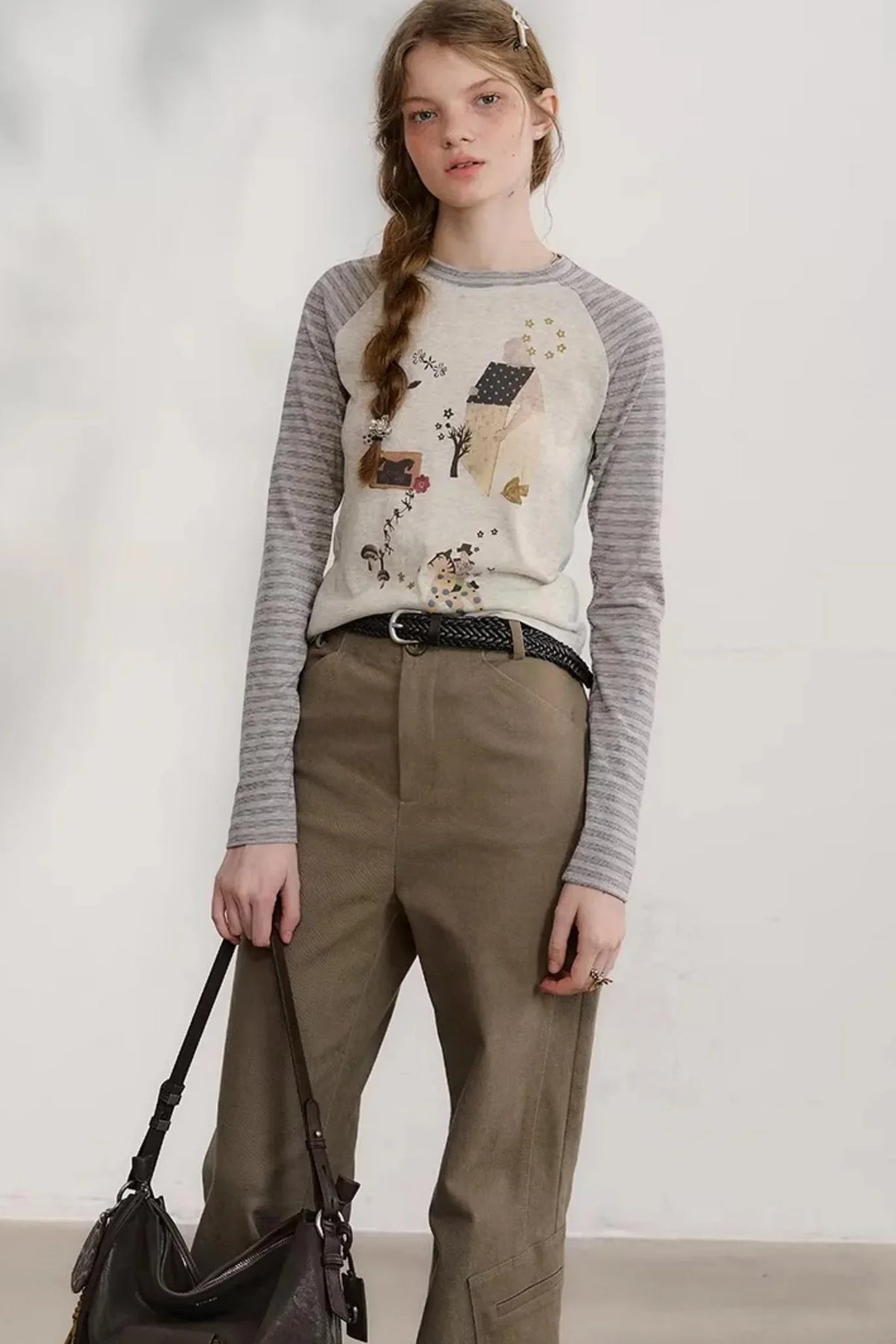 Chestnut Hand-Rolled Flared Pants