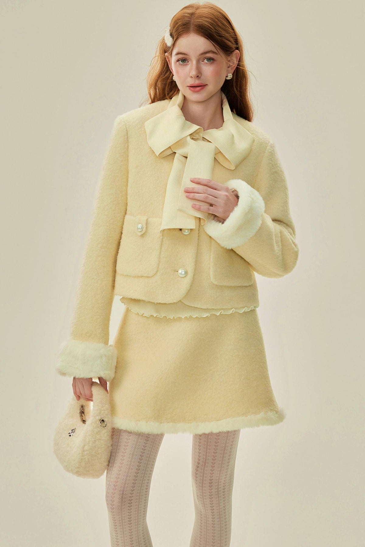 Chic Alpaca Wool Blend Suit Set-Up