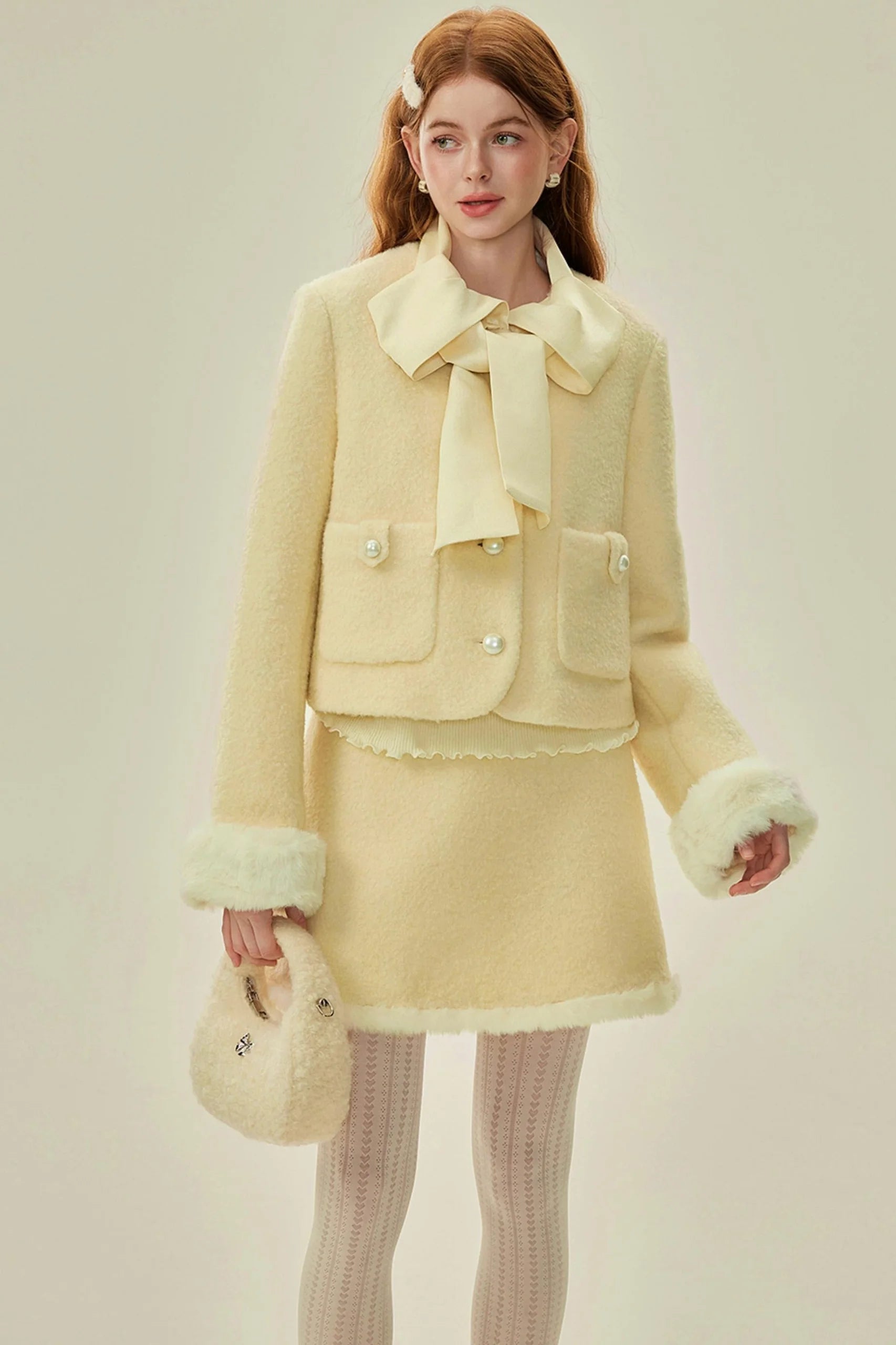 Chic Alpaca Wool Blend Suit Set-Up