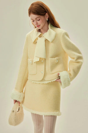 Chic Alpaca Wool Blend Suit Set-Up