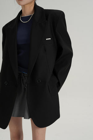 Chic Black And Cream Elegant Jacket