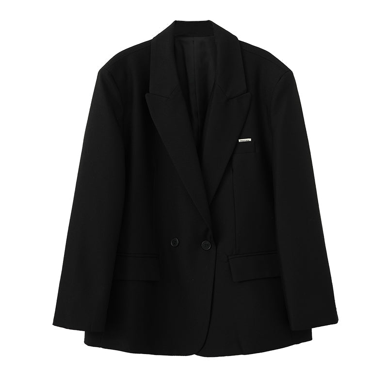 Chic Black And Cream Elegant Jacket
