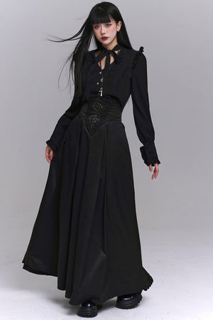 Chic Black Elegant Skirt Set-Up