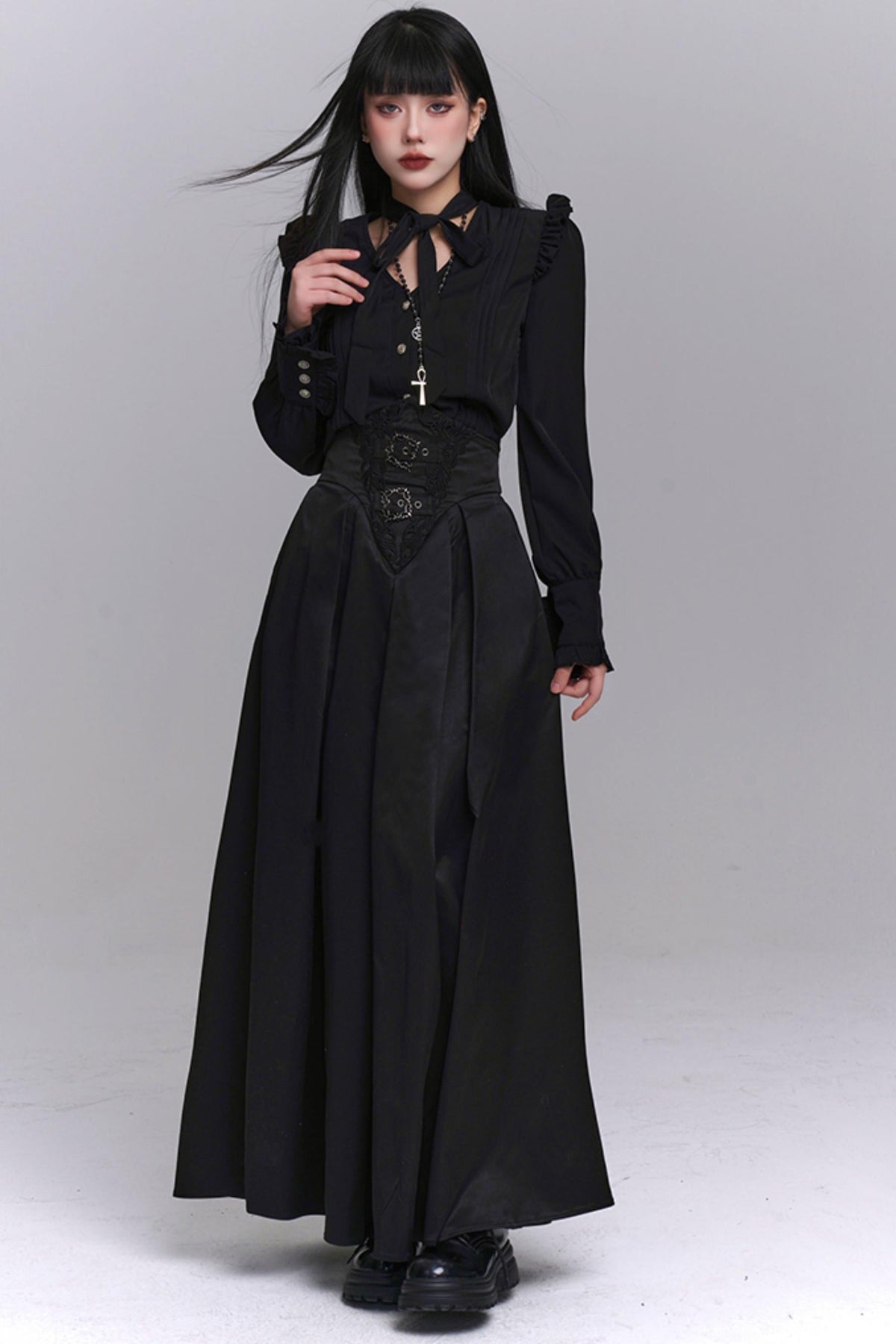 Chic Black Elegant Skirt Set-Up