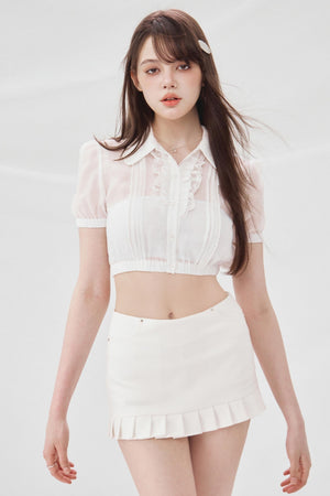 Chic Chiffon Gold Top