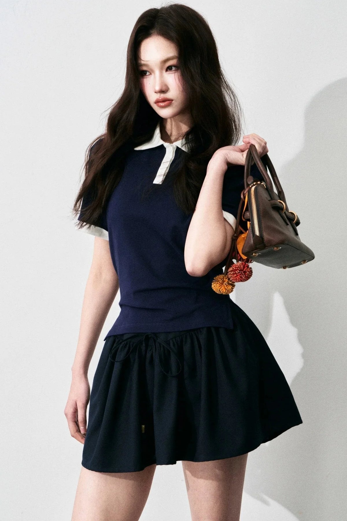 Chic Color-Block Polo Tee
