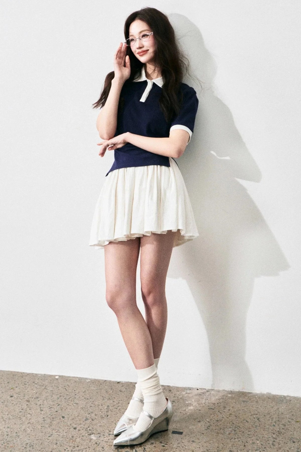 Chic Color-Block Polo Tee