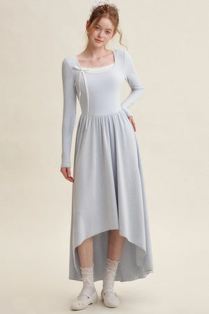 Chic Hollow Lace Flare Dress