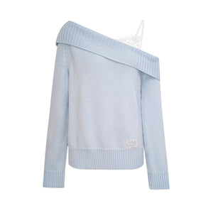 Chic Lace-Up Knit Sweater