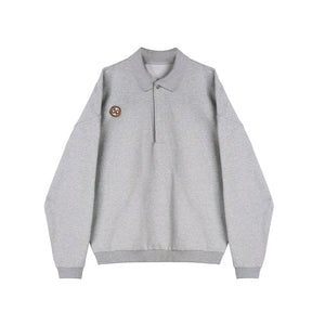Chic Layered Polo Sweater