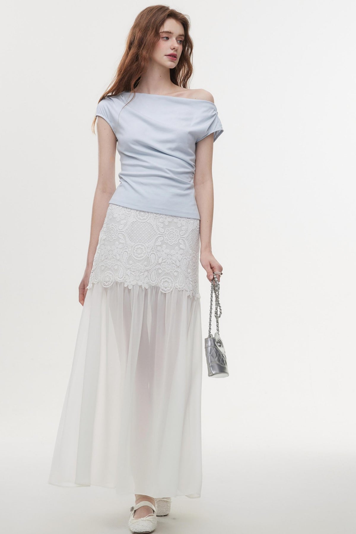 Chic Off-Shoulder Knit Tee