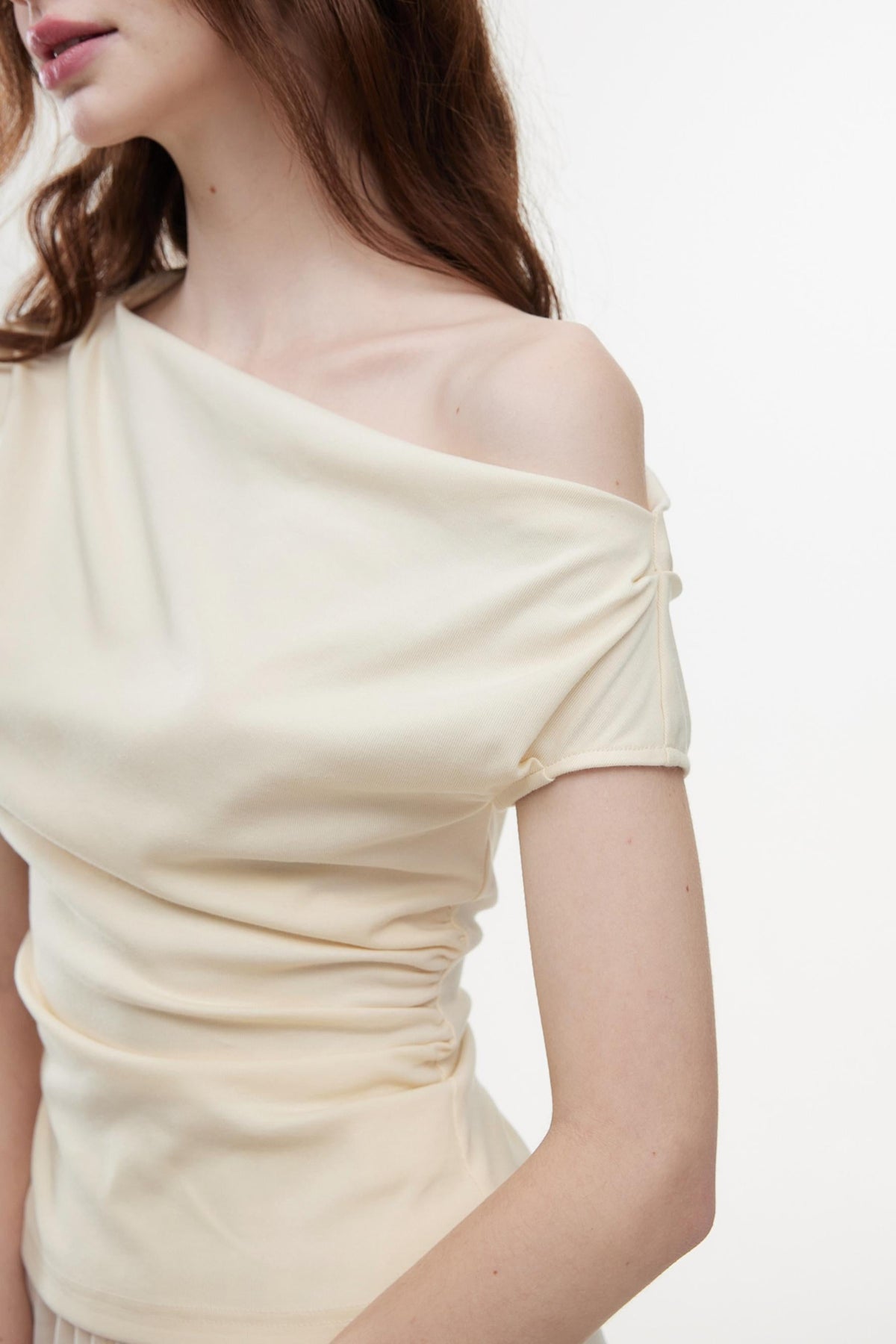 Chic Off-Shoulder Knit Tee