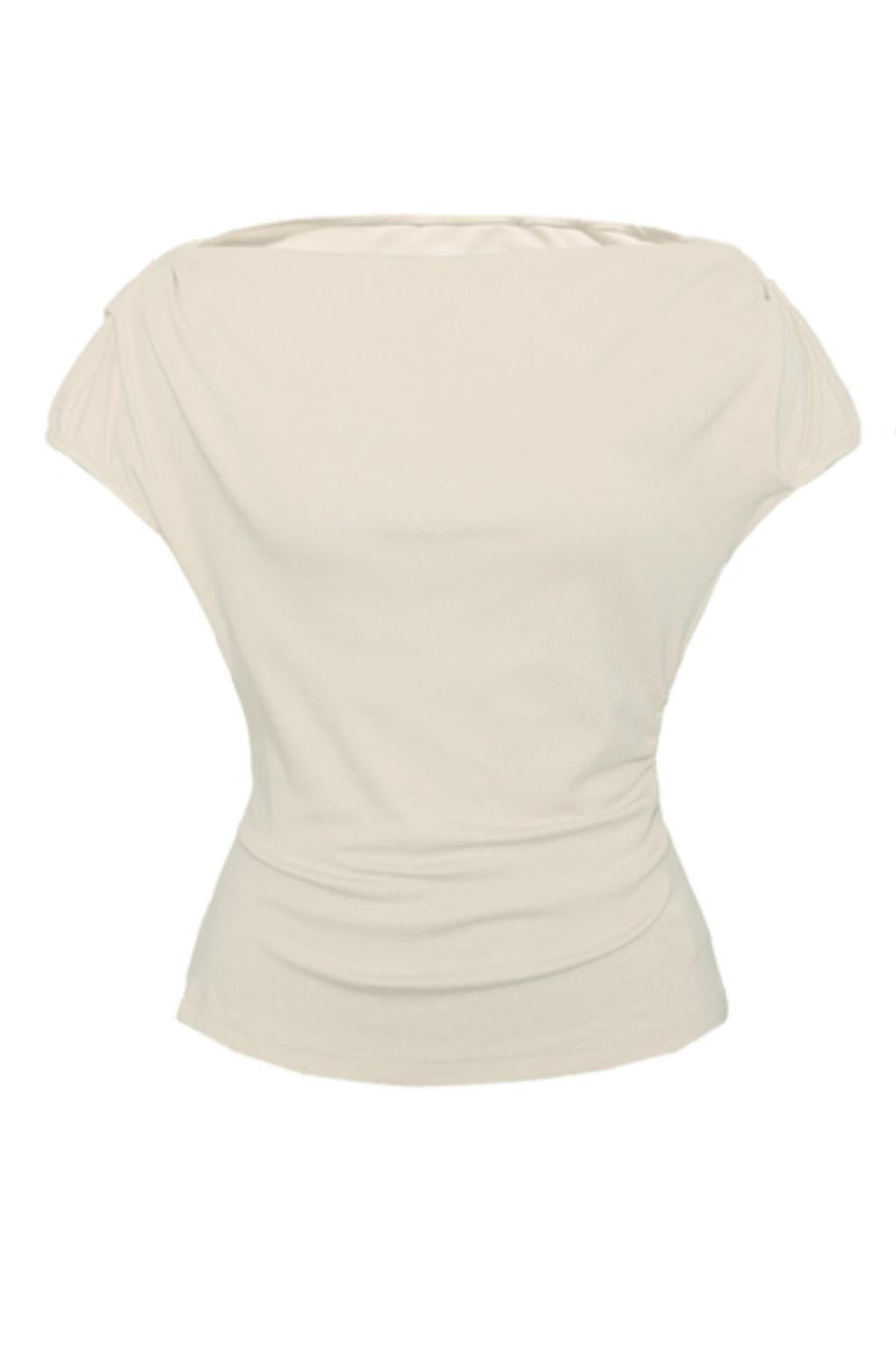 Chic Off-Shoulder Knit Tee